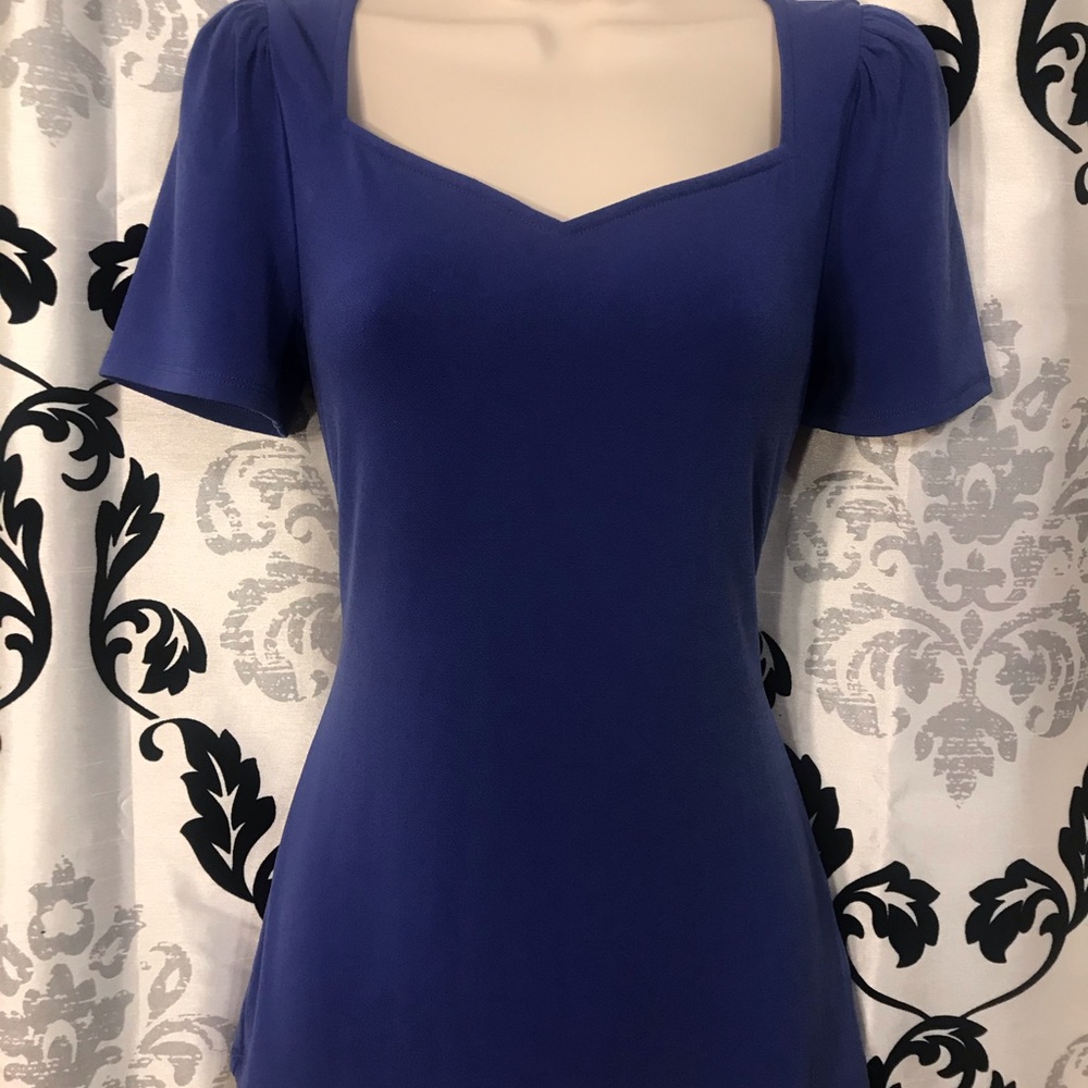 Express puff sleeve blue top